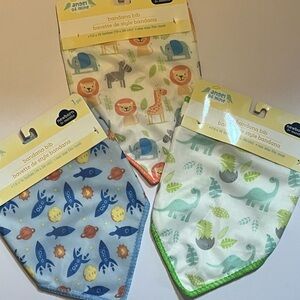 🆕Set of 3 Baby Bandana Bibs – Angel of Mine – NWT + Free Gift!